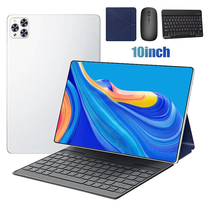 Tablet Android 7.0 – 10.1"  2GB RAM, 32GB, Dual SIM, 1280X800 IPS Display. 5MP+13MP Cameras, 5000Mah Battery & Full Accessories: Keyboard, Mouse, Stylus & Case