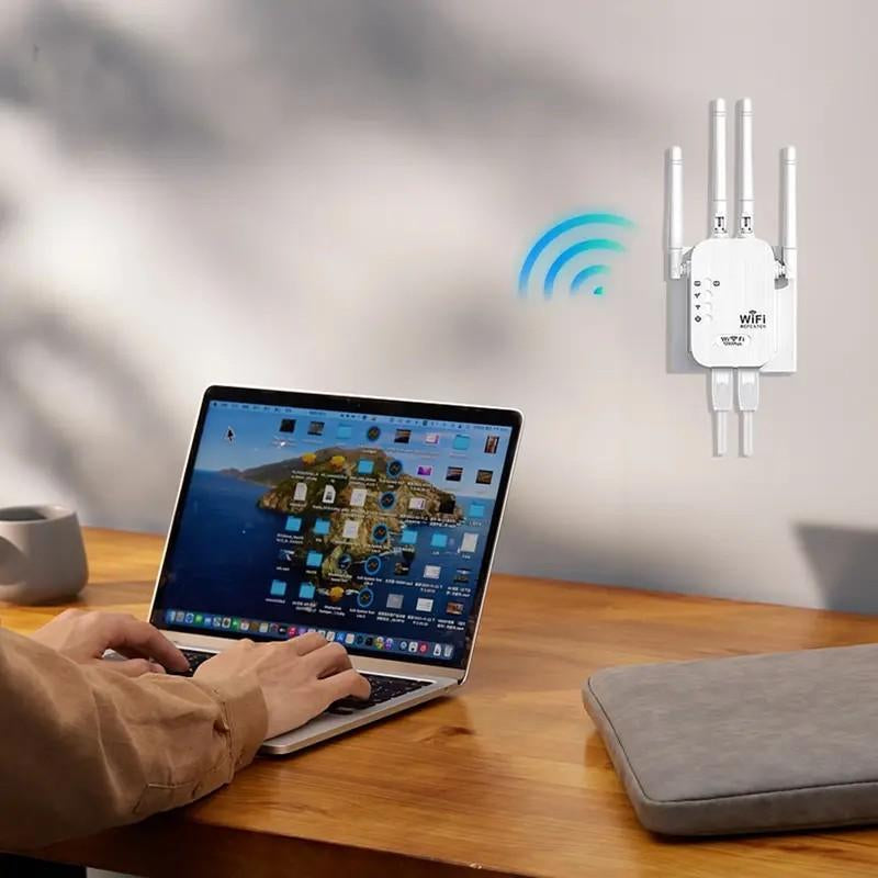 Wifi Extender 2025, 1200Mbps Dual Band (5Ghz/2.4Ghz) Signal Booster, Covers 10,000 Sq. Ft & 50 Devices