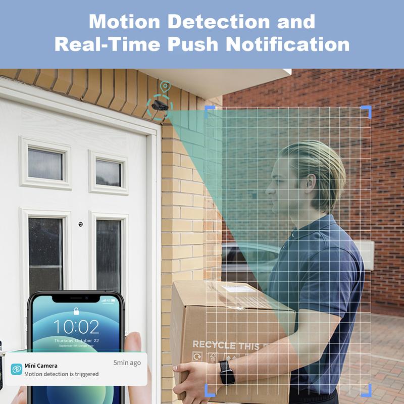 Mini WIFI Surveillance Camera (Strong Magnet): 2K HD, Night Vision, 2H Battery/Usb Power, 32G Card, Ios/Android APP