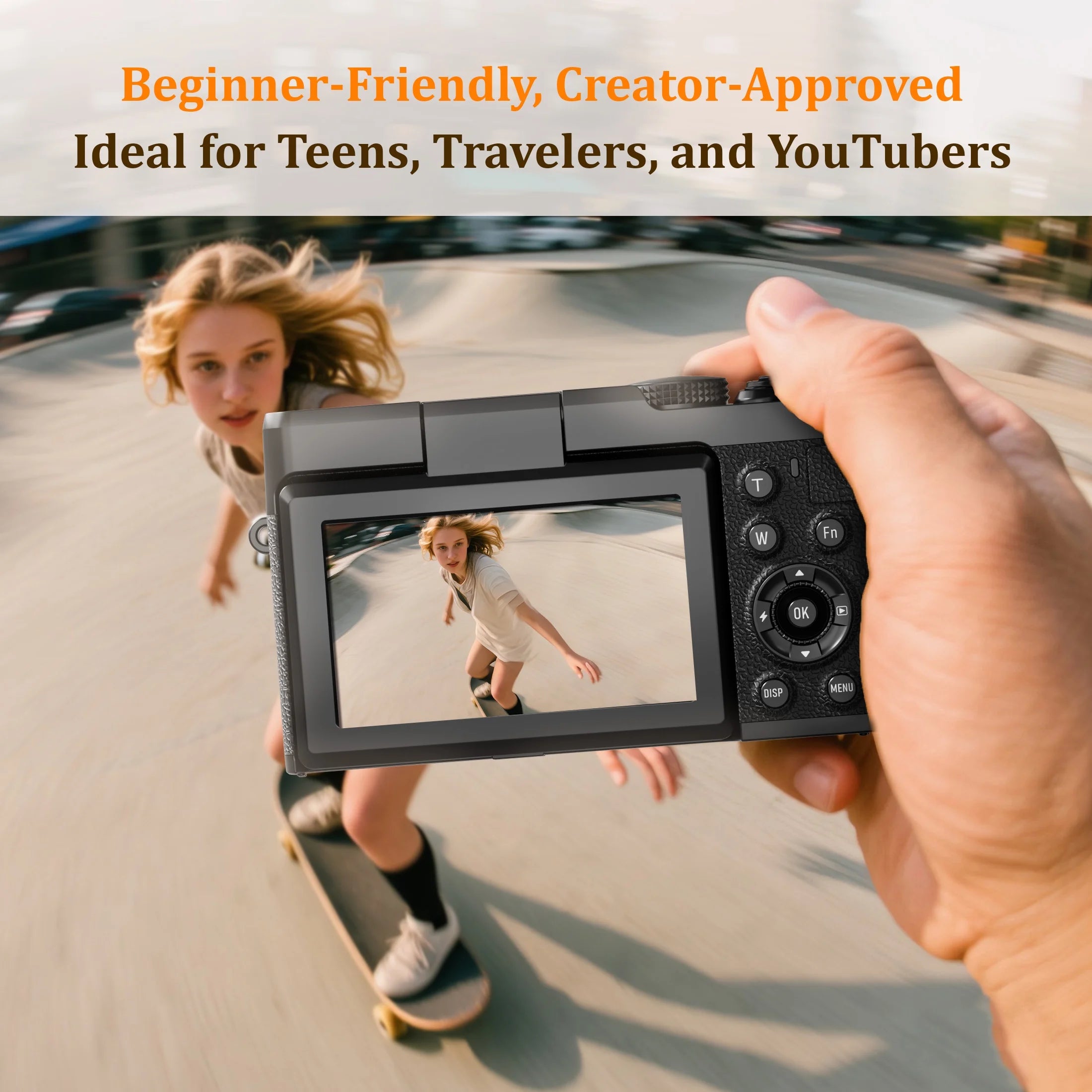 Digital Camera 4K 56MP Cameras for Photography for Social Media with 32GB SD Card
